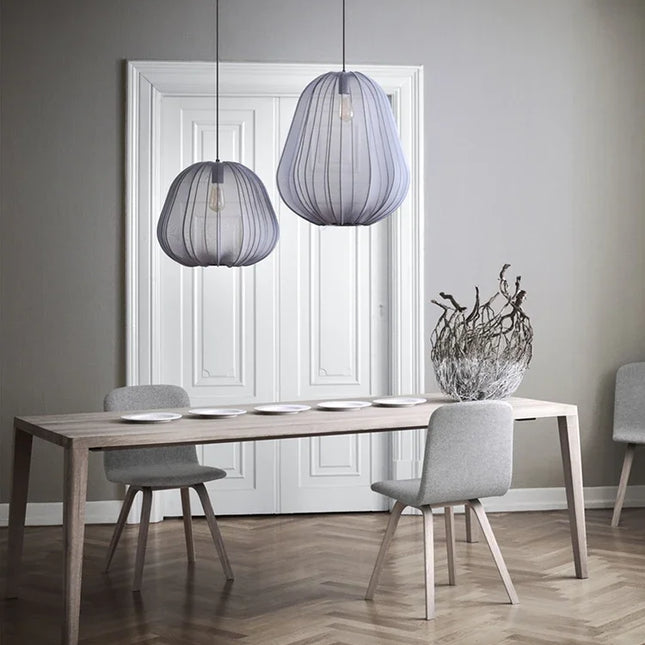 Nordic Minimalist Fabric Chandelier Chandeliers TriadCommerceInc   