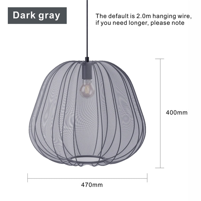 Nordic Minimalist Fabric Chandelier Chandeliers TriadCommerceInc Gray-47cm Cold White 