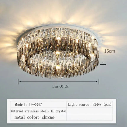 Modern Atmospheric Crystal Lamp Ceiling Lamp TriadCommerceInc Diameter 60 H16CM Changeable 