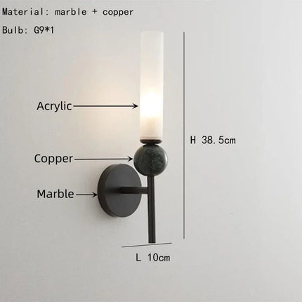 Long Pole Wall Lamp Wall Lamp TriadCommerceInc Handle Style Black Warm Light 