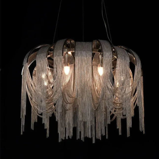 Luxury Tassel Chain Chandelier Chandelier TriadCommerceInc   