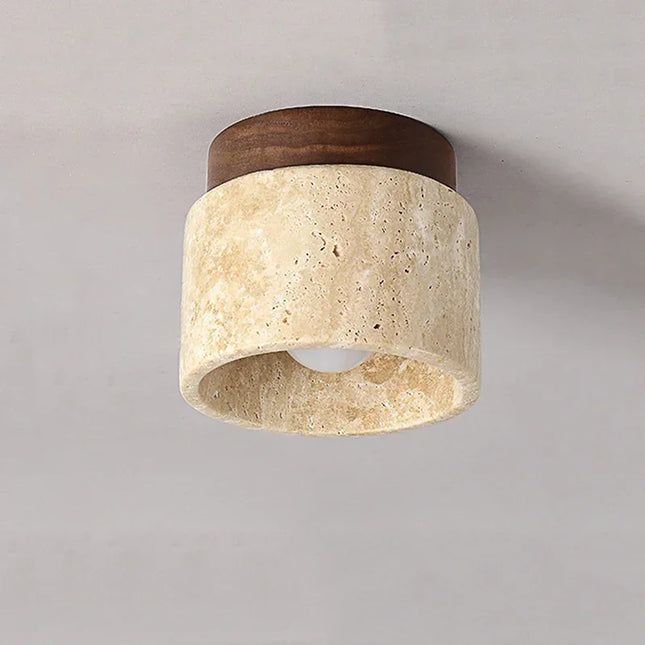 Wabi-Sabi Yellow Marble Ceiling Light Ceiling Light TriadCommerceInc   