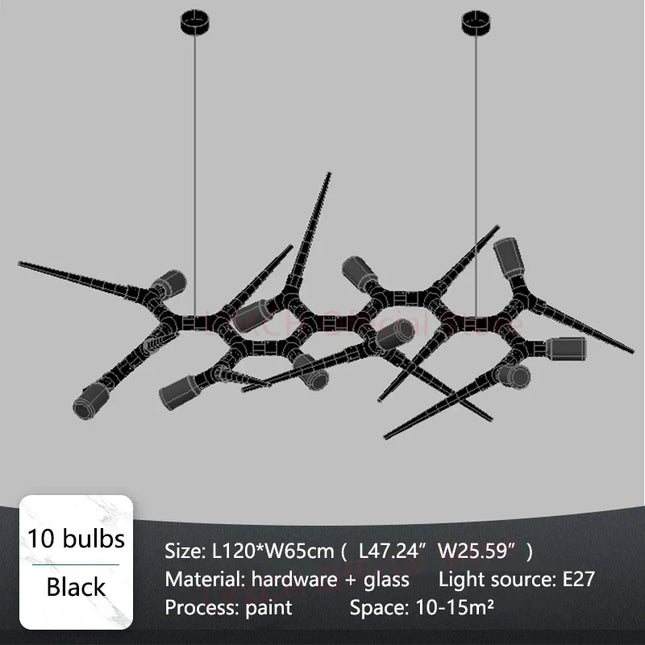 Black Retro Ceiling Pendant Light Pendant Lights TriadCommerceInc   