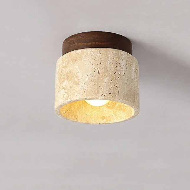 Wabi-Sabi Yellow Marble Ceiling Light Ceiling Light TriadCommerceInc   