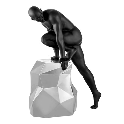 Sensuality Man Sculpture // Matte Black and Chrome Sculpture [TriadCommerceInc]   