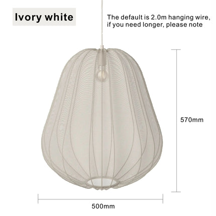 Nordic Minimalist Fabric Chandelier Chandeliers TriadCommerceInc Ivory White-D50cm Cold White 