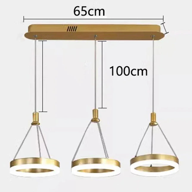 Nordic Single Head Pendant Lamp Pendant Lights TriadCommerceInc Gold-Rotundity Warm White 