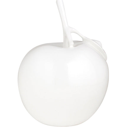 Solid Color Apple Sculpture // White Sculpture [TriadCommerceInc]   