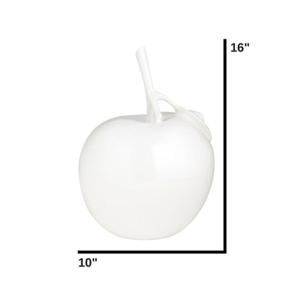 Solid Color Apple Sculpture // White Sculpture [TriadCommerceInc]   