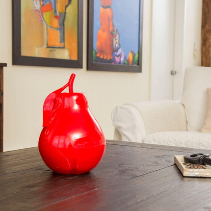 Solid Color Pear Sculpture // Red Sculpture [TriadCommerceInc]   