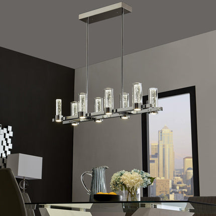 Sparkling Night LED Rectangular Chandelier//  8 Lights Chandeliers-Pendants-Hanging Lights [TriadCommerceInc]   