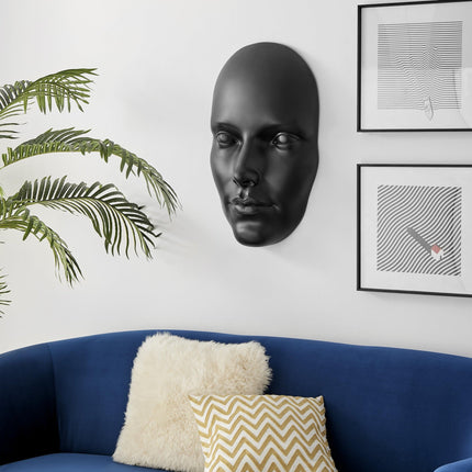 Sumerian Feminine Face // Matte Black Wall Decor [TriadCommerceInc]   