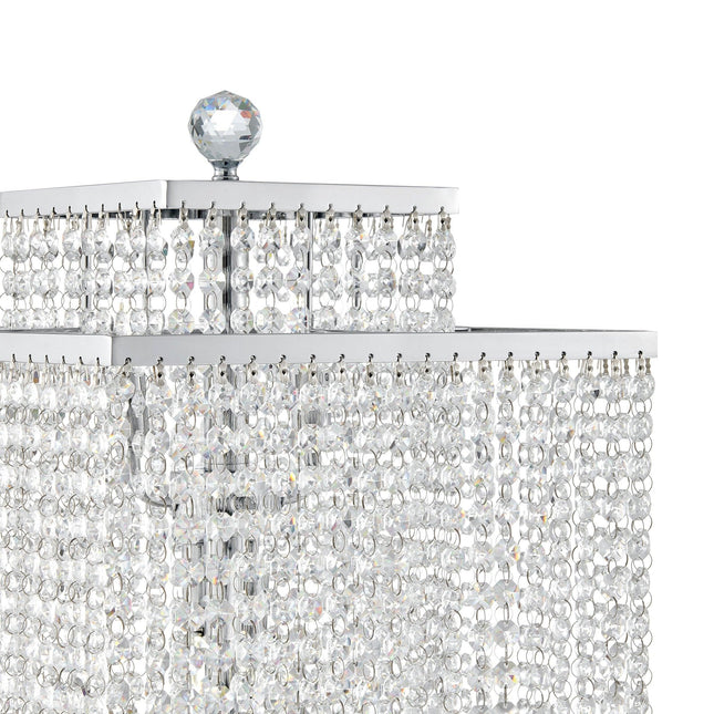 Table Lamp Square Crystal Double Crown Table Lamps [TriadCommerceInc]   