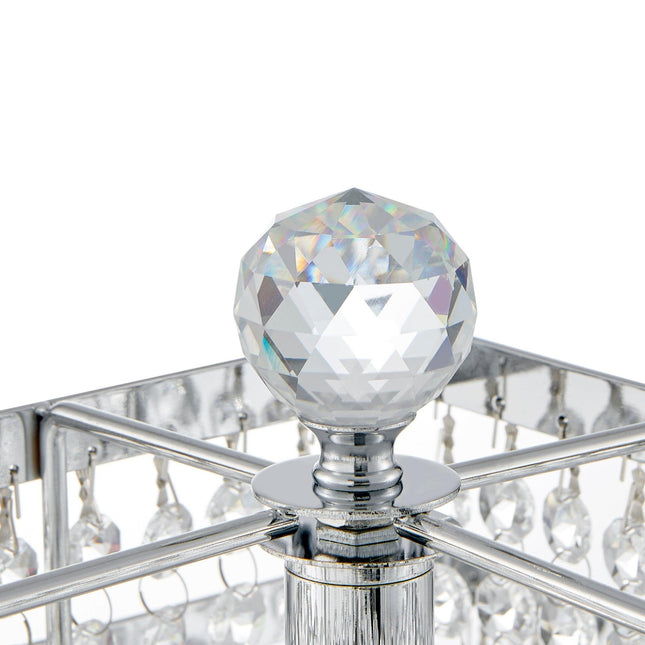 Table Lamp Square Crystal Double Crown Table Lamps [TriadCommerceInc]   