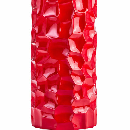 Textured Honeycomb Vase // Red, 36" Vase [TriadCommerceInc]   
