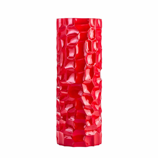 Textured Honeycomb Vase // Red, 36" Vase [TriadCommerceInc]   