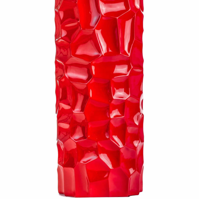 Textured Honeycomb Vase // Red, 52" Vase [TriadCommerceInc]   