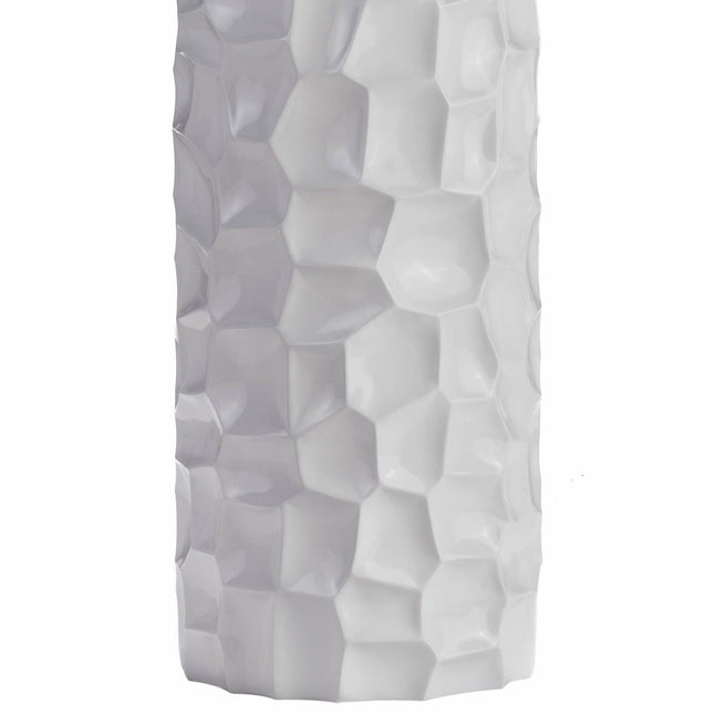 Textured Honeycomb Vase // White, 36" Vase [TriadCommerceInc]   