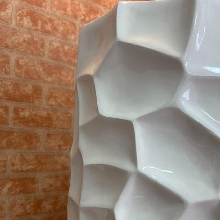 Textured Honeycomb Vase // White, 36" Vase [TriadCommerceInc]   