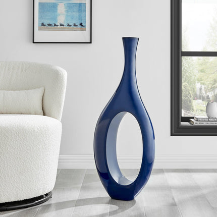 Trombone Vase // Large Navy Blue Vase [TriadCommerceInc]   