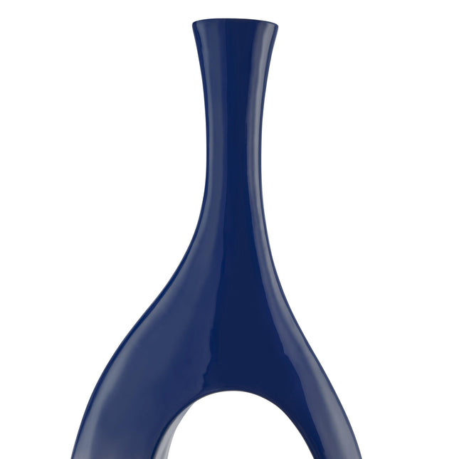 Trombone Vase // Large Navy Blue Vase [TriadCommerceInc]   