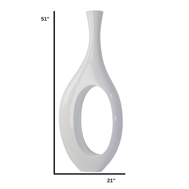 Trombone Vase // Large White Vase [TriadCommerceInc]   