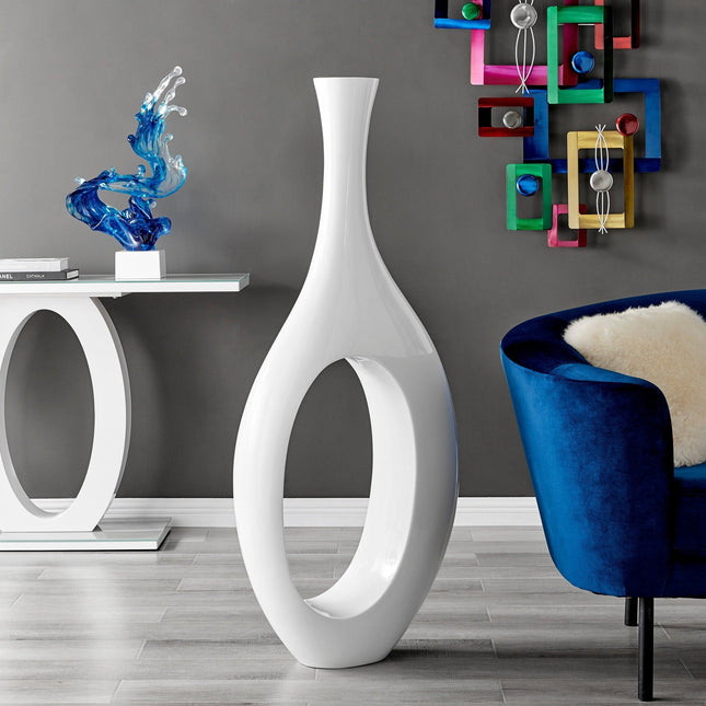 Trombone Vase // Large White Vase [TriadCommerceInc]   
