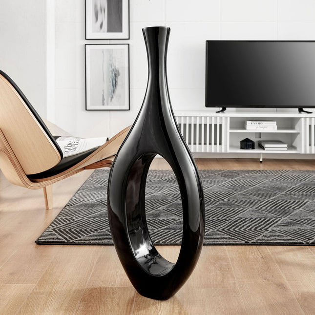 Trombone Vase // Small Black Vase [TriadCommerceInc]   