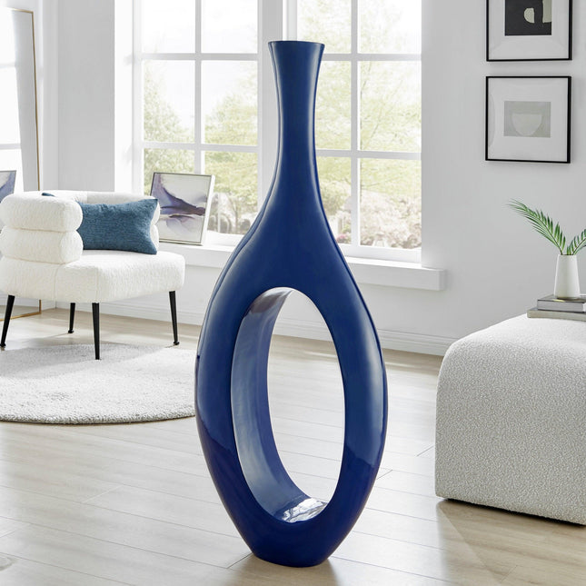 Trombone Vase // Small Navy Blue Vase [TriadCommerceInc]   