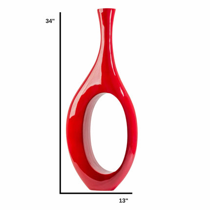 Trombone Vase // Small Red Vase [TriadCommerceInc]   