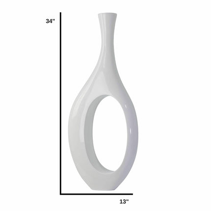 Trombone Vase // Small White Vase [TriadCommerceInc]   