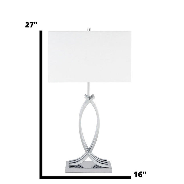 Unity in Chrome Table Lamp // 1 Light // USB Charger Table Lamps [TriadCommerceInc]   