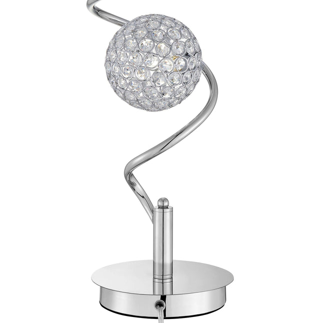 Vertical Crystal Sphere Table Lamp // 3 Light Table Lamps [TriadCommerceInc]   