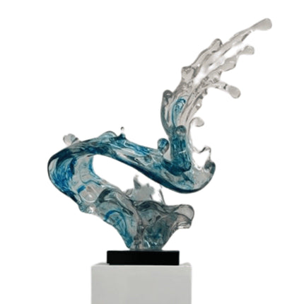 Wave Sculpture in Transparent in Blue // Large // TOP ONLY Sculpture [TriadCommerceInc]   