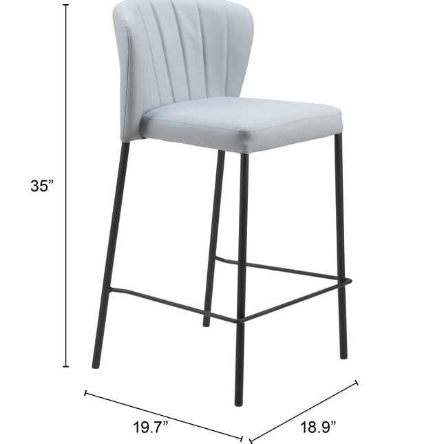 Linz Counter Stool (Set of 2) Gray Counter Stools TriadCommerceInc   