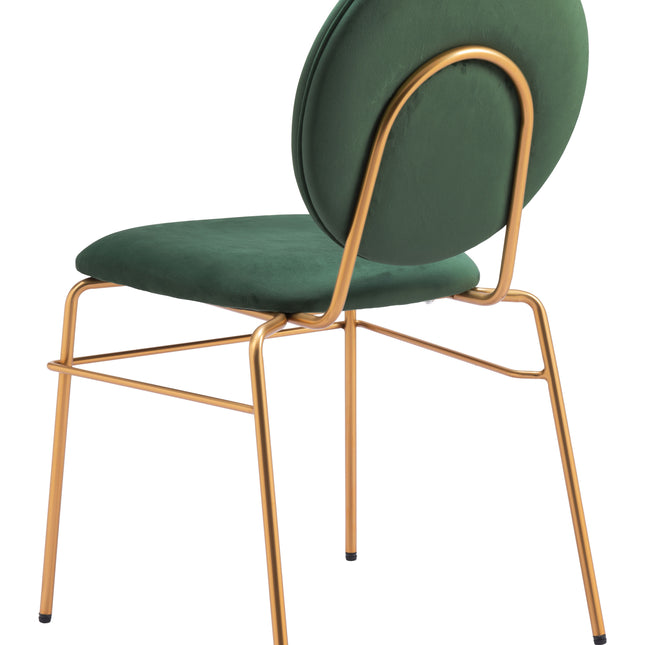 Odessa Dining Chair (Set of 2) Green & Gold Chairs TriadCommerceInc   