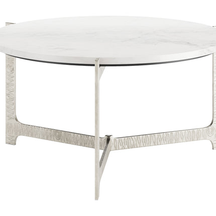 Barmas Coffee Table White & Silver Coffee Tables TriadCommerceInc Default Title  