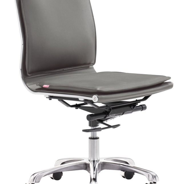 Lider Plus Armless Office Chair Gray Chairs TriadCommerceInc Default Title  