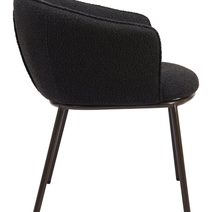 Essen Dining Chair Black & Bronze Chairs TriadCommerceInc   