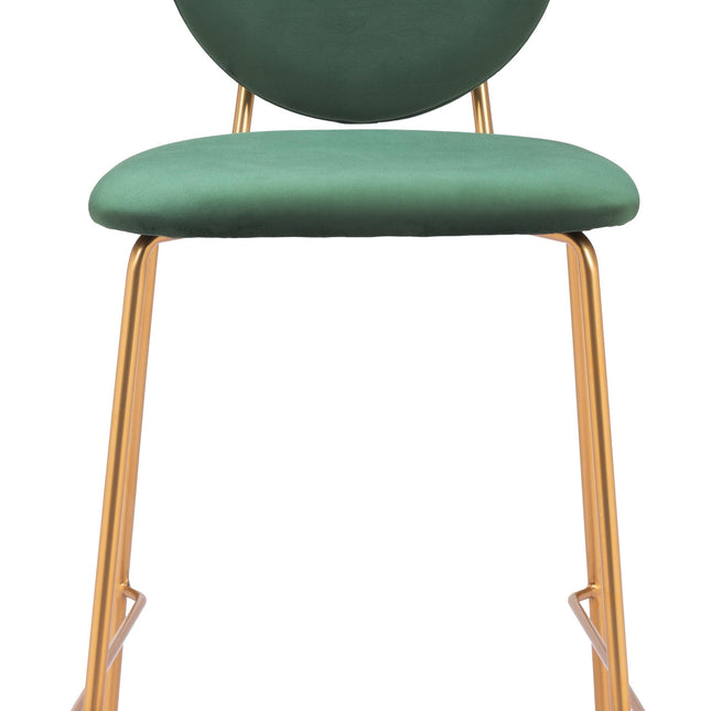 Odessa Counter Stool (Set of 2) Green & Gold Counter Stools TriadCommerceInc   