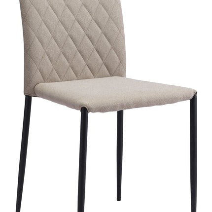 Harve Dining Chair (Set of 2) Beige Chairs TriadCommerceInc Default Title  