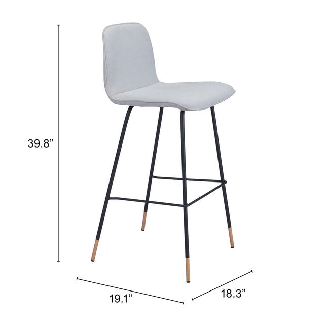 Gironde Barstool Light Gray Barstools TriadCommerceInc   