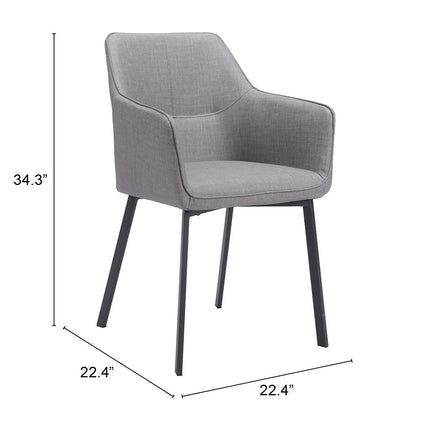 Adage Dining Chair (Set of 2) Gray Chairs [TriadCommerceInc]   