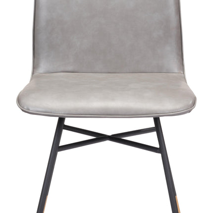 Var Dining Chair (Set of 2) Gray Chairs [TriadCommerceInc]   