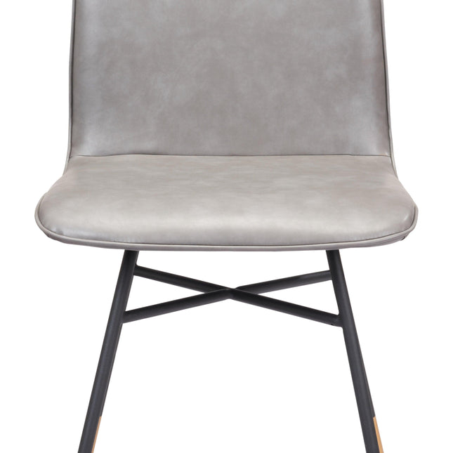 Var Dining Chair (Set of 2) Gray Chairs TriadCommerceInc   