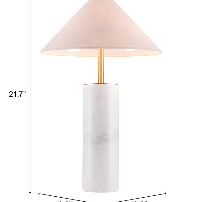 Ciara Table Lamp Beige & White Table Lamps TriadCommerceInc   