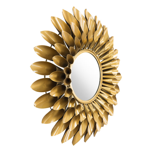 Sunflower Round Mirror Gold Mirrors [TriadCommerceInc] Default Title  