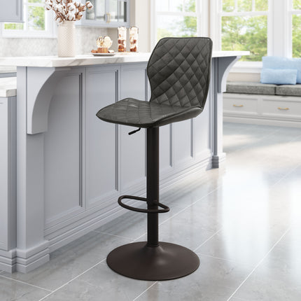 Seth Barstool Vintage Gray & Dark Bronze Barstools [TriadCommerceInc]   