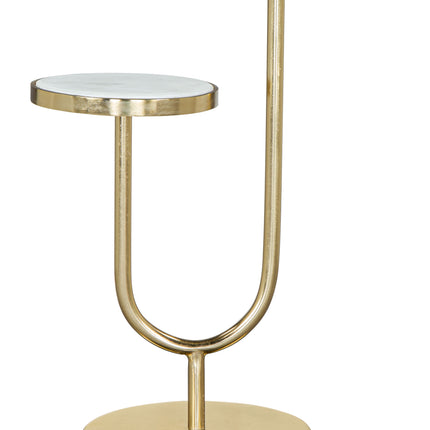 Marc Side Table White & Gold Side Tables TriadCommerceInc   