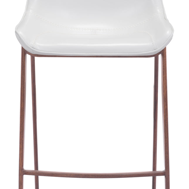 Magnus Barstool (Set of 2) White & Walnut Barstools TriadCommerceInc   